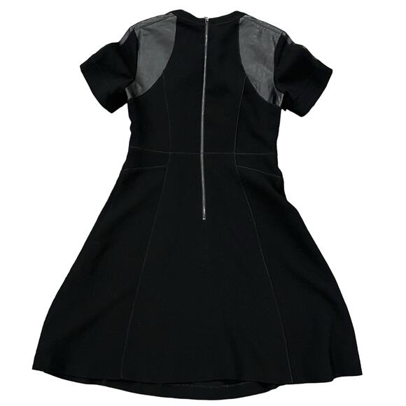 Rebecca Taylor Textured Dress Leather Accents Size 4 - Picture 2 of 6